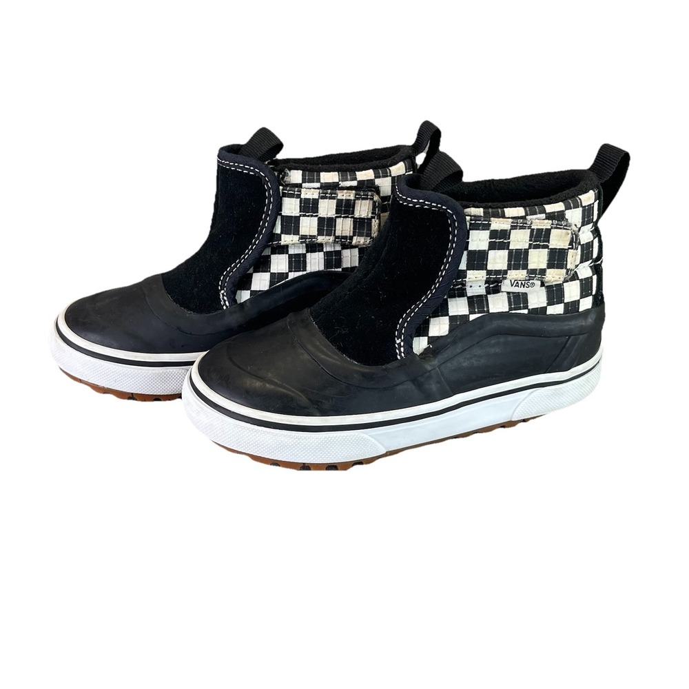 Vans Slip-On Hi Terrain V MTE Kids Boots Size 8.5 Toddler Checkerboard Black